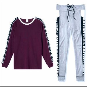 SORRY- SOLD 🖤VS PINK Campus Tee & Leggings